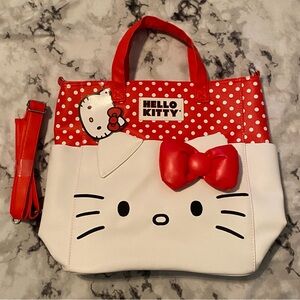 ♥️ Hello Kitty Polka Dot 3-way Backpack Tote Crossbody Bag
